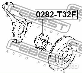 0282T32F Ступица передняя