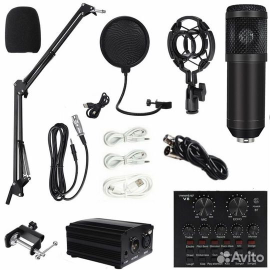 Микрофон + звуковая карта + фантомное питание