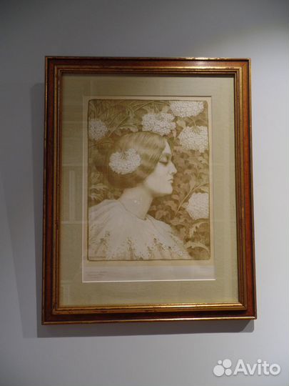 Ар-нуво Поль Бертон литография шедевр 1900г