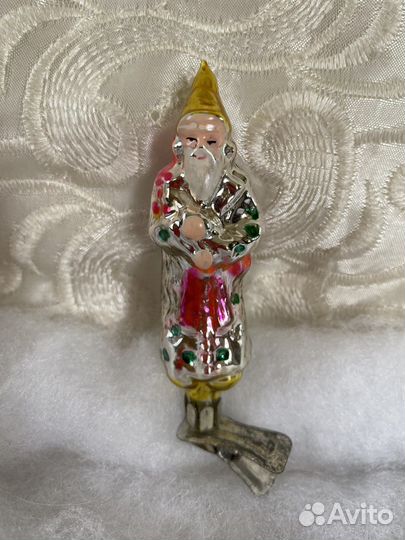 Елочные игрушки стеклянные на прищепках