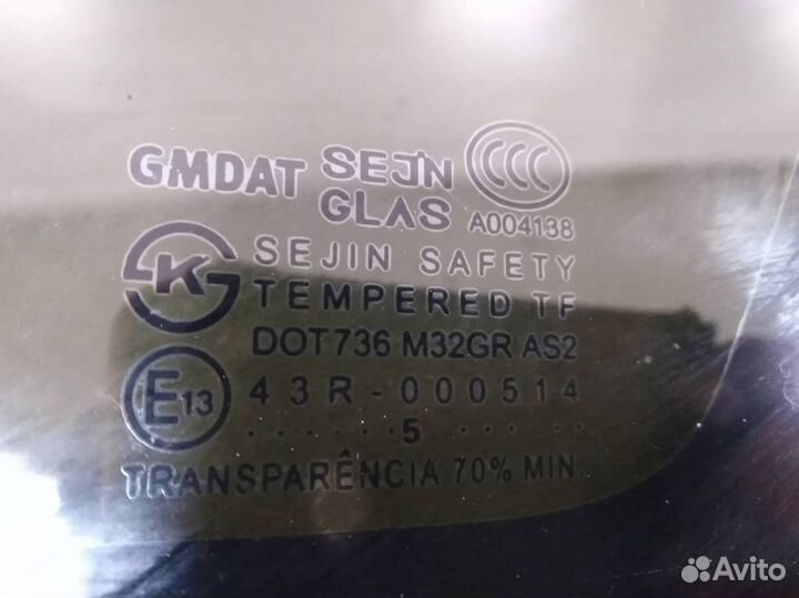 Стекло кузовное глухое правое Chevrolet Lacetti J2