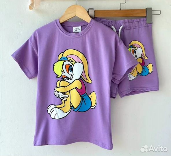 Костюм футболка шорты looney tunes Zara 104