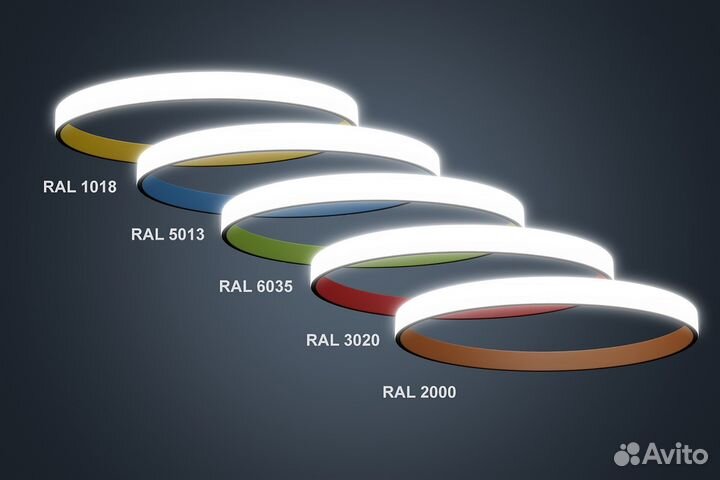 Светодиодная люстра внешнее свечение форма Кольцо