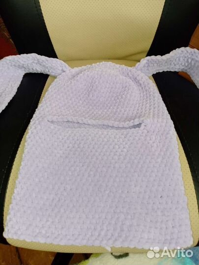 Балаклава вязаная с ушками для девочки