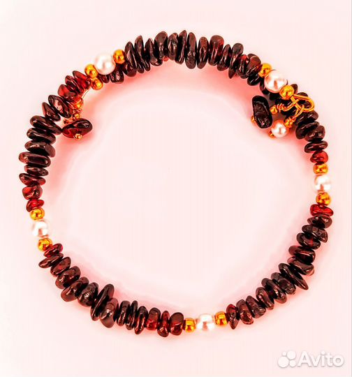 Браслет из натурального Граната