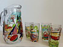 Кувшин со стаканами, роспись
