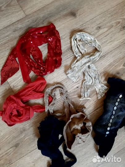 Шарф из пайеток колготки сетка