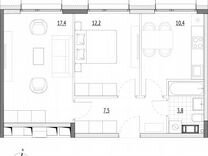 2-к. апартаменты, 51,3 м², 5/7 эт.