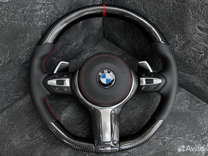 Рули BMW F серии. Строчка, подогрев, карбон Арт М133866693