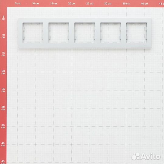 Рамка Systeme Electric AtlasDesign пятиместная алюминий (ATN000305)