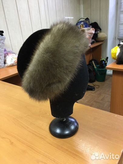 Шапка боярка новая с соболем и стриженой норкой