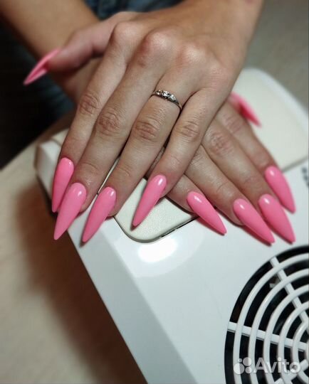 Наращивание ногтей, гель лак