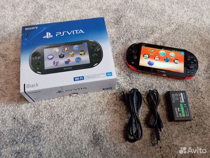 Прошитая PS Vita Slim 32Gb (Red) +игры