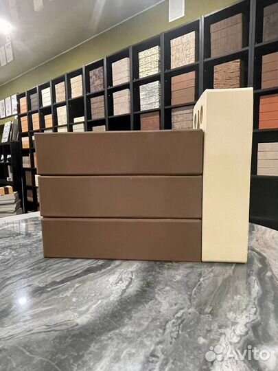 Кирпич лицевой коричневый бархат Керма