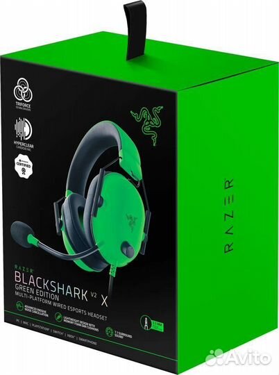 Игровые наушники Razer Blackshark V2 X 7.1 Green