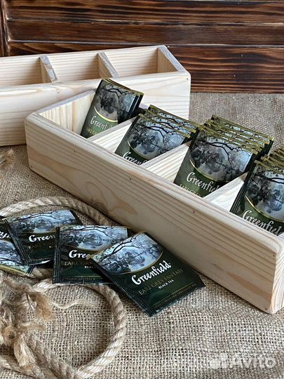 Чайница для пакетиков из дерева