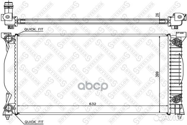 Радиатор audi a4 1.6 1.8 2.0 АКПП 00-04 Stellox