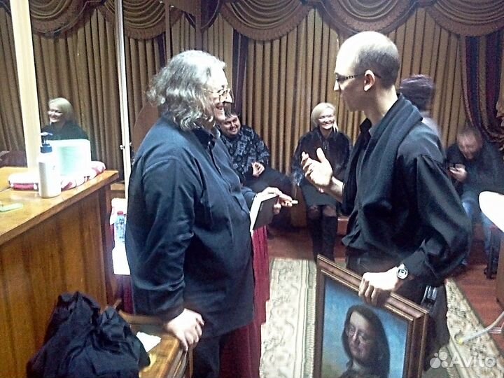 Портрет по фото маслом на холсте, шарж, картина