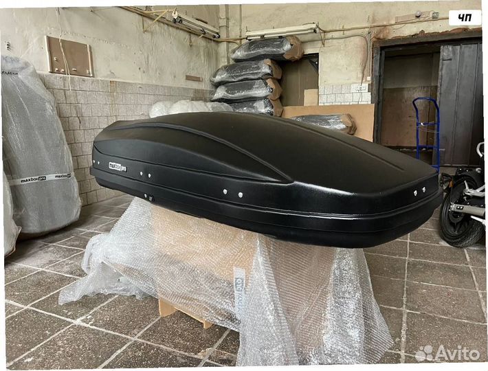 Автобокс на крышу 460л черный матовый