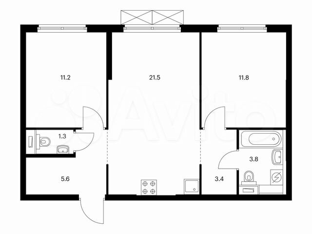 2-к. квартира, 58,6 м², 16/33 эт.