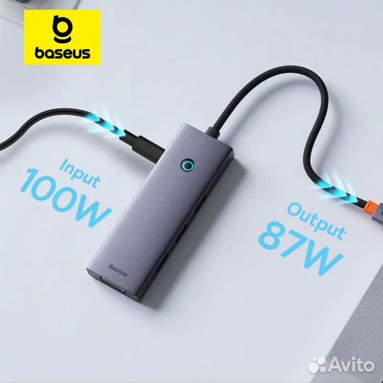 Baseus HUB 7 in 1 HDMi 4k 60Hz USB-C HUB (новый)