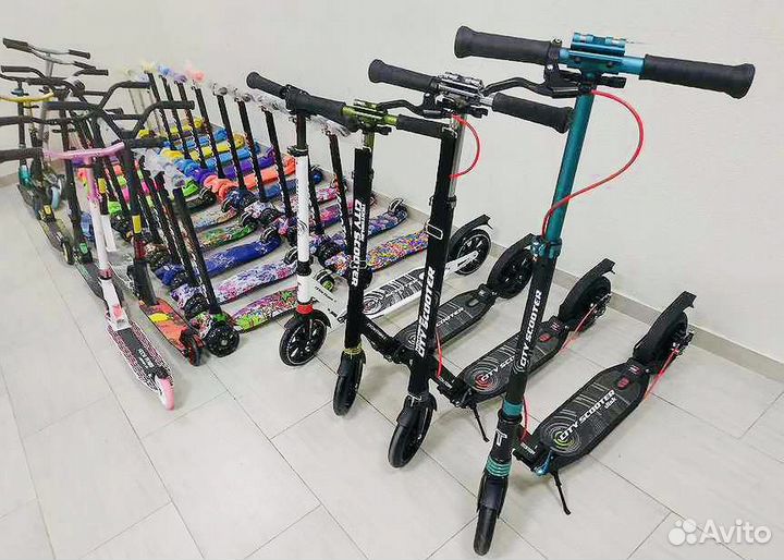 Самокат трюковой. Городской самокат. Детский