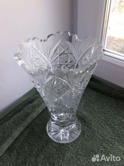Хрустальная ваза СССР 20,5см