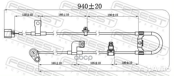 Датчик abs зад лев 04606019 Febest