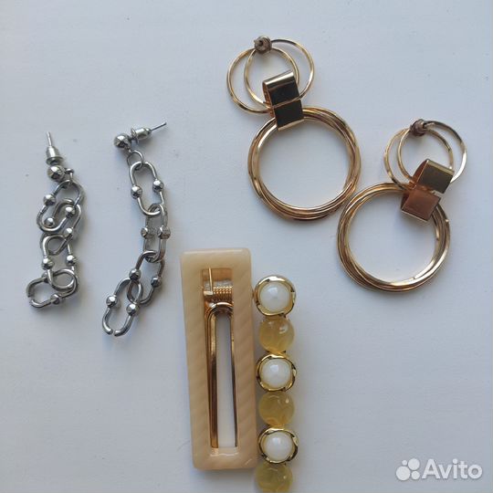 Серьги, заколки для волос