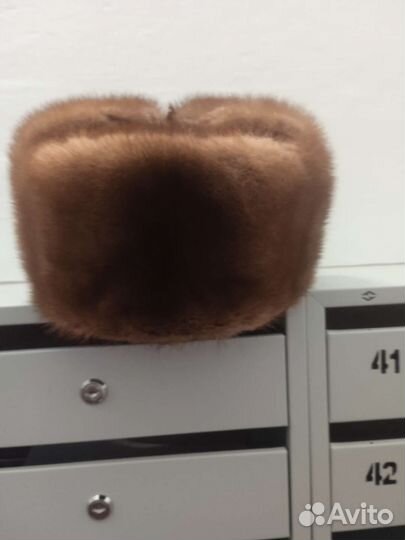 Норковая шапка мужская бу