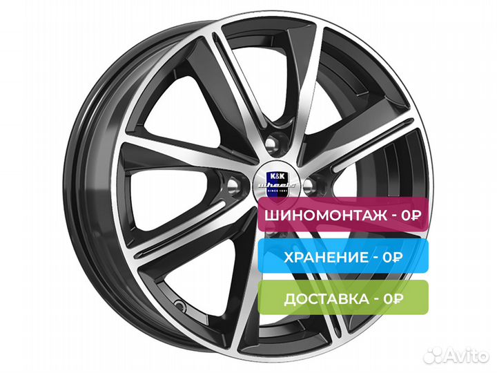 R15 4x98 6J ET35 58,5 К&К Арнар Алмаз чёрный