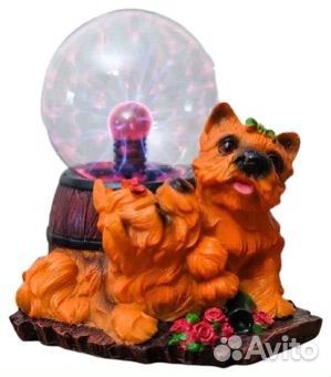 Плазменная лампа risalux Собачки с бантиком