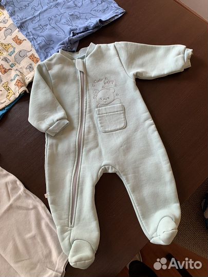 Пакет летней одежды для мальчика, песочники 62-74