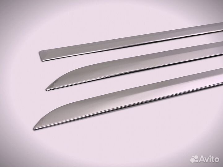 Молдинги дверей Honda Fit с14г Хром