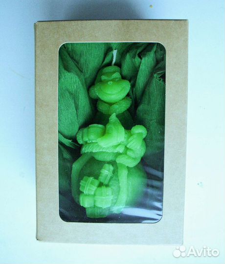 Подарок новогодний свеча гринч