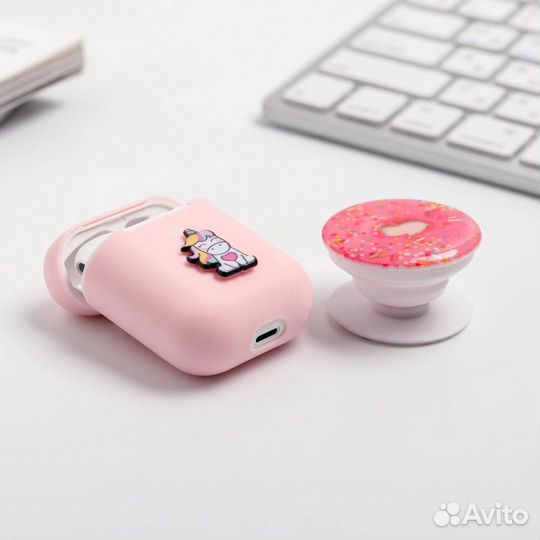 Чехол для наушников и попсокет «Единорог»