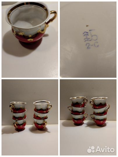 Чайная пара Красный бутон Барановка.Новые