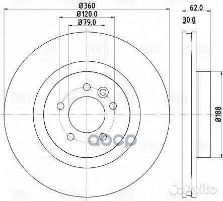 Диск торм. для а/м Land Rover Discovery IV (09