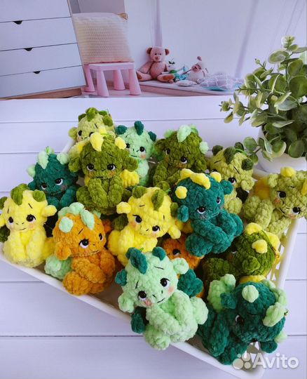 Дракон брелок Вязаная игрушка