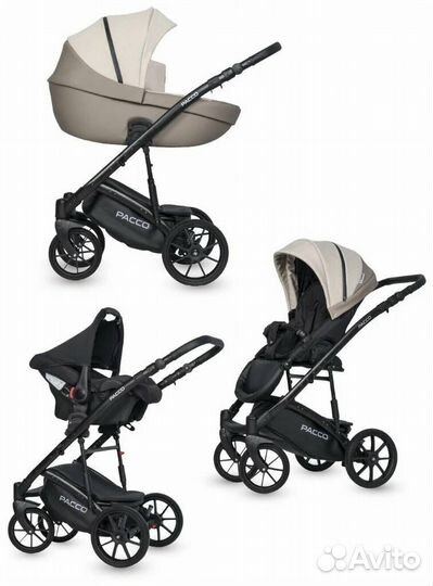 Коляска pacco (3 в 1) (riko basic) Latte