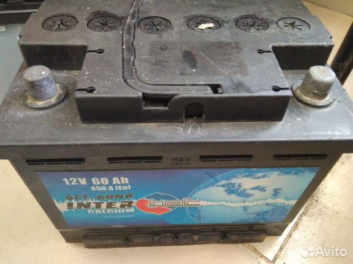 60Ач аккумулятор б/у InterBat 6ст-60