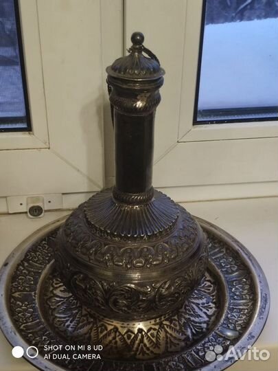 Поднос и кувшин серебро