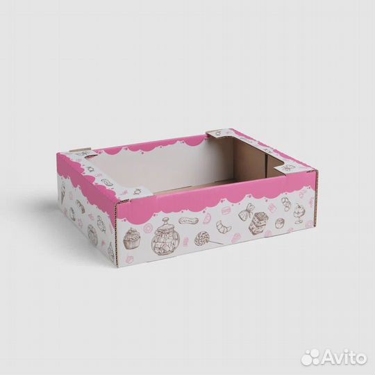 Гофролоток с печатью для кондитерки