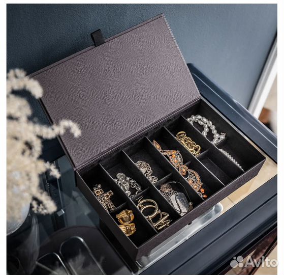 Шкатулка IKEA Анилинаре с крышкой и отделениями