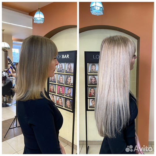 Наращивание волос, загущение волос