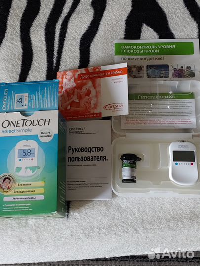 Глюкометр one touch select Simple, без кнопок