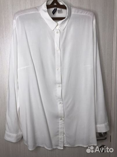 Белая рубашка женская H&M вискоза