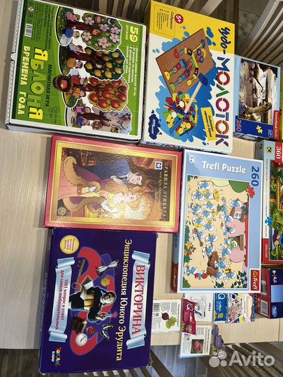 Настольные игры, пазлы, конструкторы, мозайки