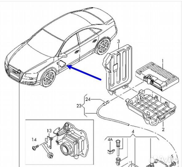 Блок управления камерой Audi A8 (D4) 2010-2017