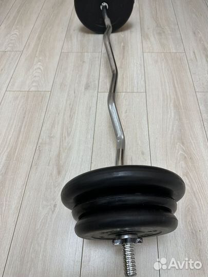 Штанга, кривой гриф 45 кг